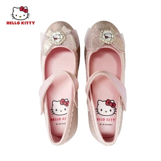 Hello Kitty รองเท้าส้นสูงเด็กหญิง กลิตเตอร์วิ้งค์ งานพรีเมียม ตกแต่งโบว์ รุ่นKTZ-841,KTZ-842