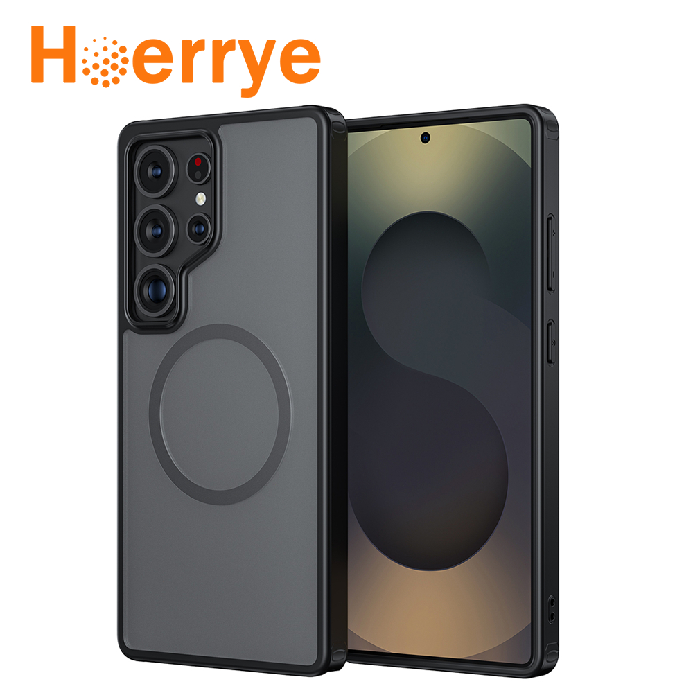 Hoerrye Matte เคสแม่เหล็กสำหรับ Samsung S26Ultra S25Ultra เคสสำหรับ S24 Ultra Magnetic Case โปร่งใส ป้องกันลายนิ้วมือ