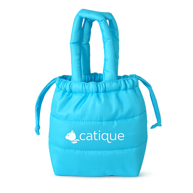 [ของแถม] Catique furr-soft perfect skin bag blue