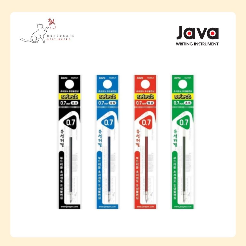 JAVA select Refill For java pen 3C,4C ไส้เติมปากกาลูกลื่นจาวา 3 ระบบ 4 ระบบ ขนาด 0.3 / 0.4 / 0.5 มม.