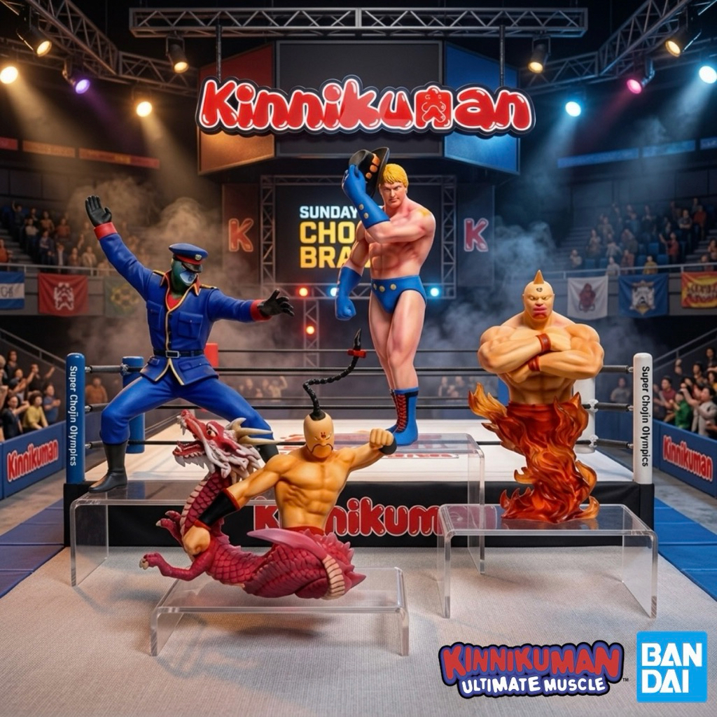 คินนิคุแมน พรีเมี่ยมฟิกเกอร์ Super Action Statue Legend Kinnikuman Supermen ลิขสิทธิ์แท้ สภาพใหม่ แกะจากมือ 1