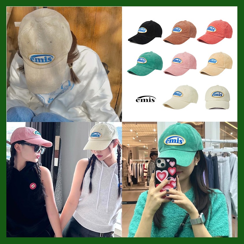 จัดส่งที่รวดเร็ว🧢EMIS Corduroy Wappen หมวกเบสบอลน่ารักและสดใหม่
