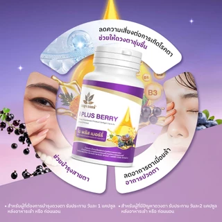 [6 กระปุก] BENJA OIL I Plus Berry (เบญจออยล์ ไอ พลัส เบอร์รี่) อาหารเสริมบำรุงสายตา