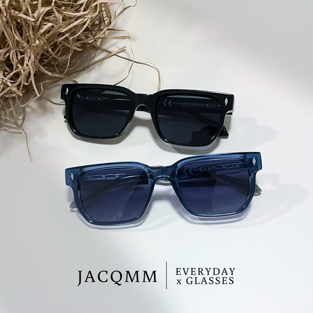 JACQMM แว่นกันแดด วินเทจพรีเมียม กรอบอะซิเตท ขอบตัดรับแกล้มเข้ารูปหน้า ขาเสริมสตีลเพื่อรับแรงกดและดัดงอ