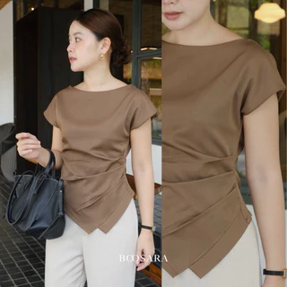 BOOSARA : Daisy Top (เดซี่)**ไม่ชอบพอดีตัวบวกไซร์เพิ่ม ** เสื้อแขนล้ำผ้านุ่มใส่สบาย เสื้อผ้าผู้หญิง- BSR C.