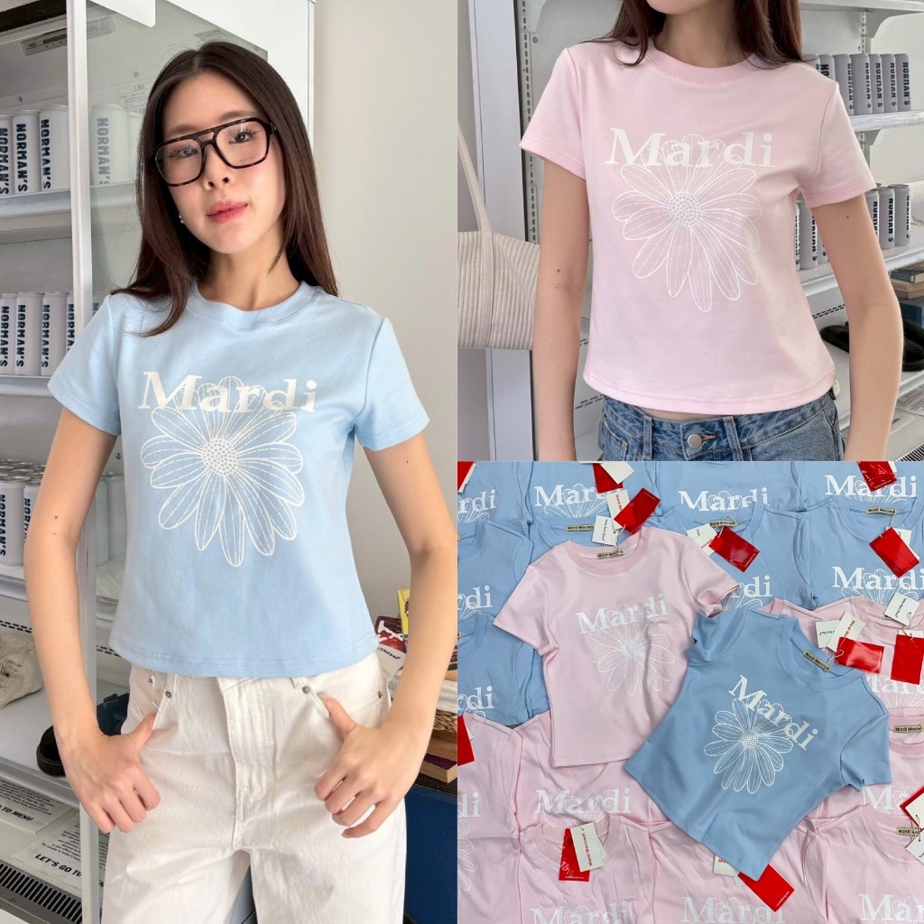 🍊 VL 5291 เสื้อยืดคอกลมทรงเบบี้ ผ้ายืดหยุ่น ทรงสวย ใส่สบาย