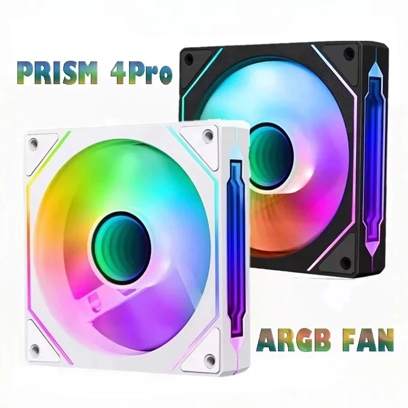 แฟนคอนโทรลเลอร์สำหรับแล็ปท็อป New Argb Prism 4pro เคสคอมพิวเตอร์ ระบบระบายความร้อนไฟเรืองแสง พัดลมซีพียูรุ่นที่
