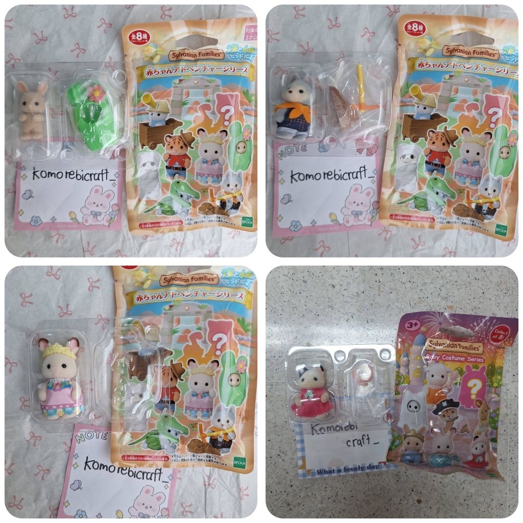 ✨️ใหม่มือ1 ถุงสุ่มแบบเช็คตัว✨️Sylvanian Families Baby Adventure Series, Baby woodland fairy custume series ซิลวาเนียน