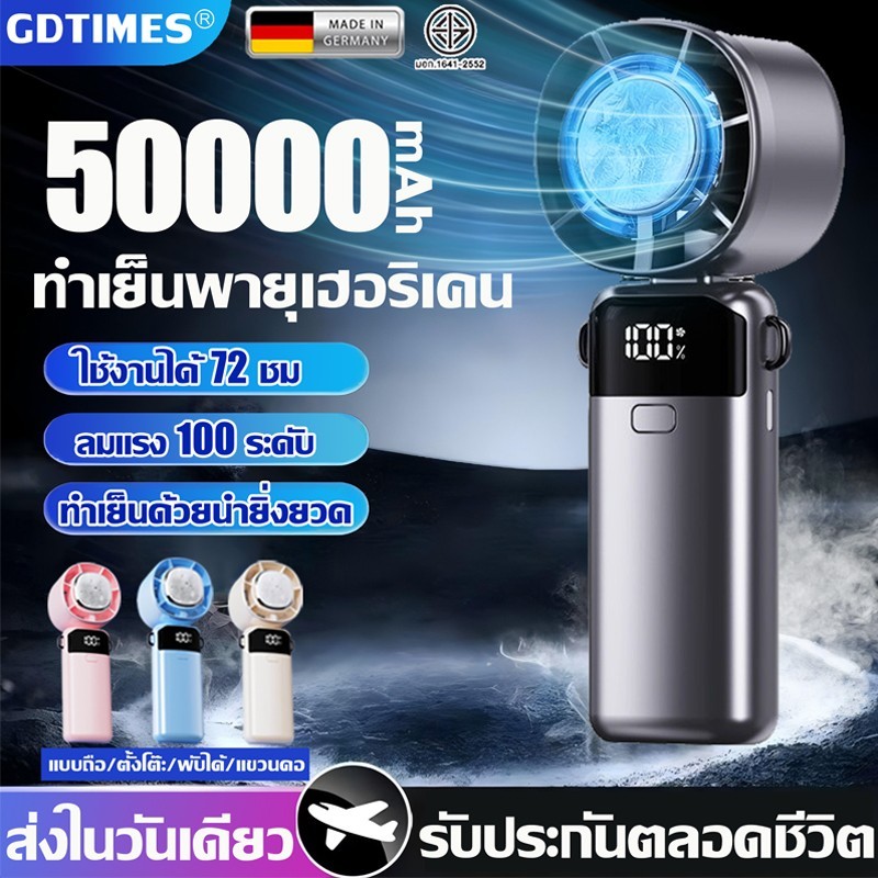 ⚡เย็นลงรวดเร็ว⚡พัดลมพกพา พัดลมมือถือ ปรับได้100ระดับ จอแสดงผลLED  ลดนอยส์เงียบ  เหมาะกับใช้กลางแจ้ง/หอพัก/บ้าน Mini fan