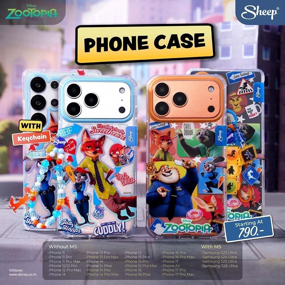 [For iPhone/S23Ultra/S24Ultra/S25Ultra/S26Ultra Zootopia] Zootopia Collection เคสสำหรับไอโฟน ซูโทเปีย Magnet ฟรีStrap