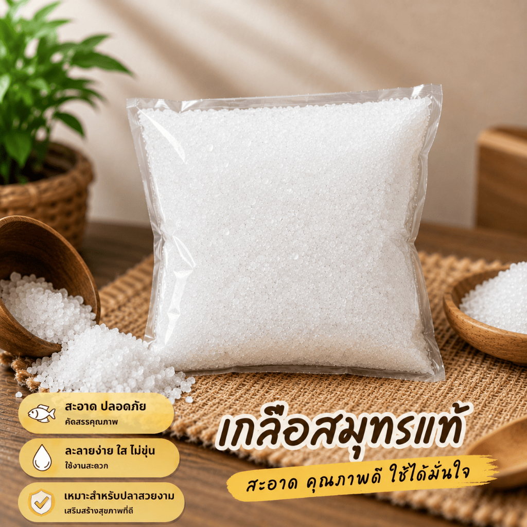 เกลือ สมุทร รักษาโรคปลา 1kg