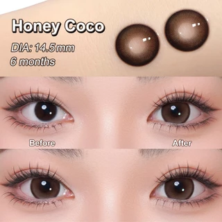 Realcon คอนแทคเลนส์ 14.5MM Lumina ชุด คอนเทนท์เลนส์ Contact Lens Honey Coco Ice Brew คอนแทคเลนส์สายตา 6Months