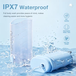 Airuidu CF550 Water Flosser ไหมขัดฟันพลังน้ำ แรงดันน้ำแรง ประกอบด้วยหัวฉีด 4 หัว IPX7 กันน้ำ สำหรับการทำความสะอาดฟัน