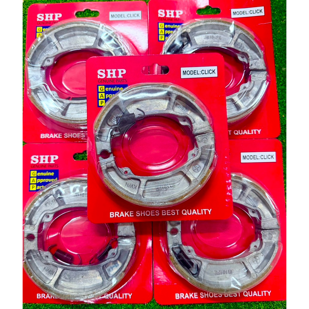 SHP ผ้าเบรคหลัง ราคา5คู่ แท้SHP PCX150 PCX160 Click125 150 GIORNO+ LEAD SCOOPY ZOOMER-X ICON ผ้าดรัมเบรคหลัง คุณภาพดี