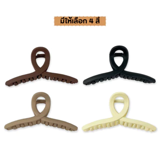 NiftyHome (ราคาส่ง)Hair Clip กิ๊บหนีบผม กิ๊บหนีบผมแบบใหญ่ สไตล์เกาหลี สีน้ำตาล-ดำ สีเรียบมินิมอล