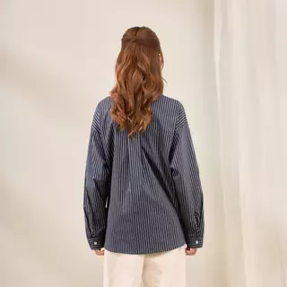 avocado - Morrow Overshirt เสื้อเชิ้ตลายทางทรง Oversize เนื้อผ้า Cotton ผสม