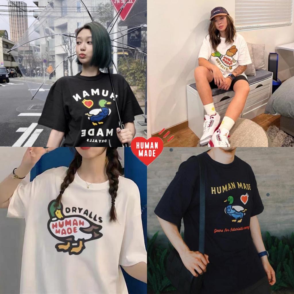 『SUSU.KR』🇰🇷 HUMAN MADE Duck Print Short-Sleeve เสื้อแขนสั้นลายเป็ด แขนสั้นคอกลม