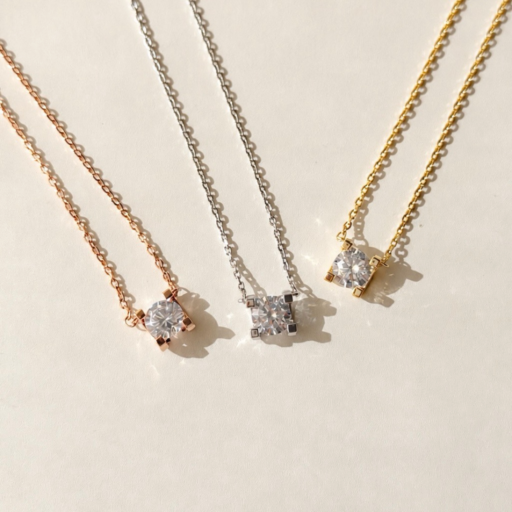 Socrush.bkk | CRYSTAL DOT Necklace | SN-056 | สร้อยคอ จี้เพชร สร้อยเพชร