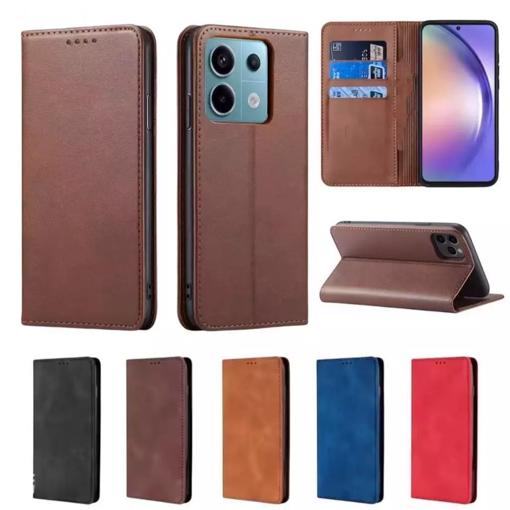 เคสฝาพับหนัง สำหรับ Xiaomi Redmi Note13 Note13Pro Note13ProPlus เคสกันกระแทกฝาพับ พร้อมช่องใส่บัตร