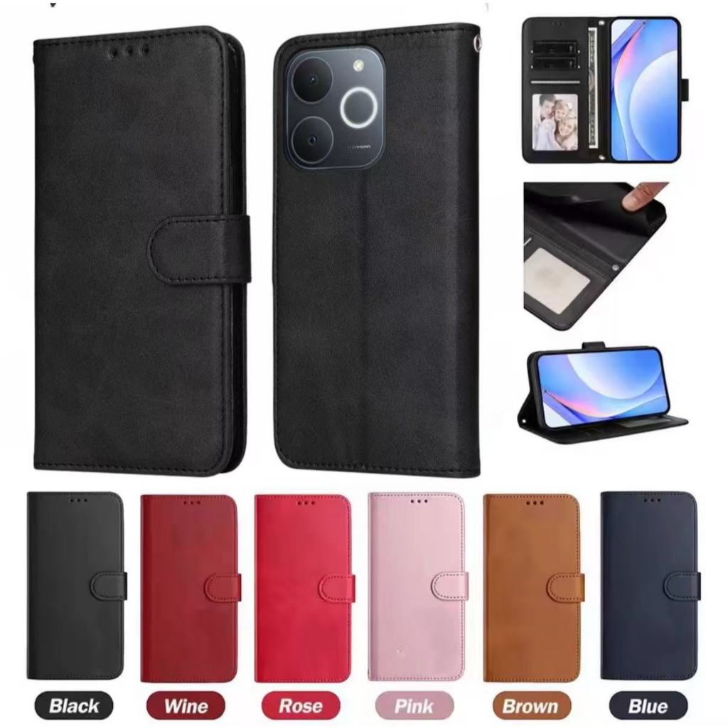 เคสฝาพับหนัง ล็อคได้ สำหรับ OPPO Realme Note70 เคสกันกระแทกฝาพับ พร้อมช่องใส่บัตร ราคาถูก Shopee Lazada