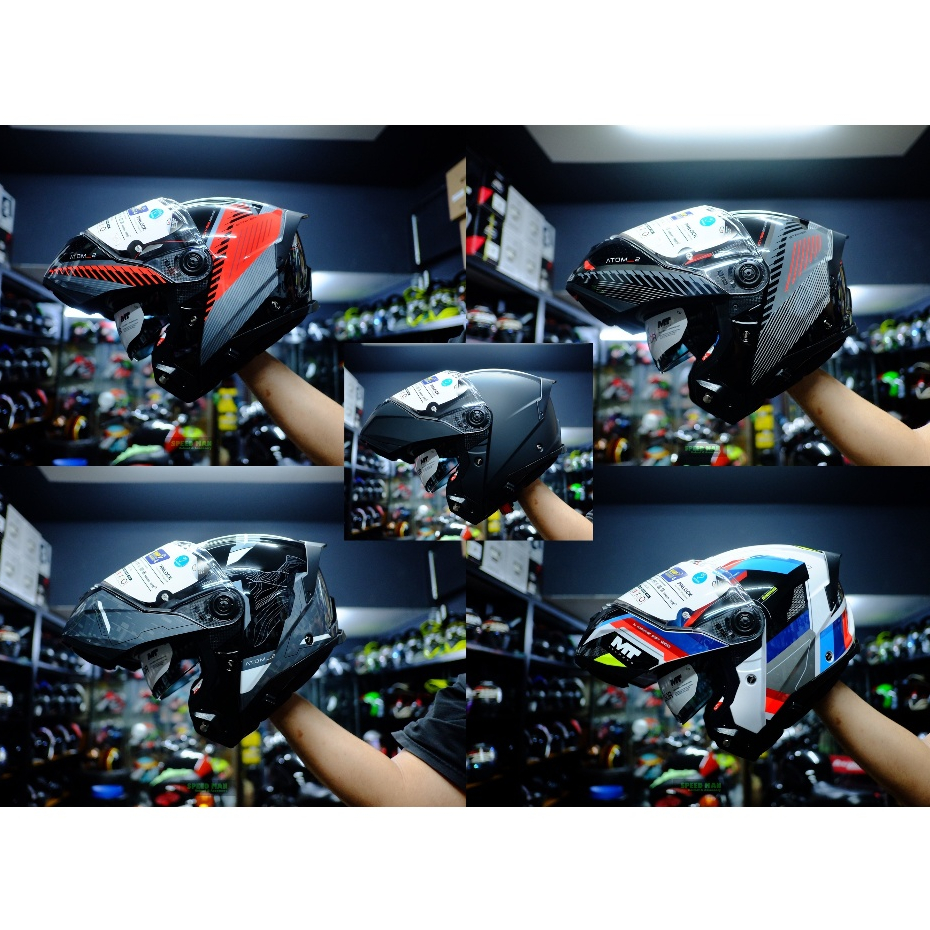 MT รุ่น ATOM 2 SV ,Storm SV หมวกเต็มใบยกคางมีแว่นกันแดด