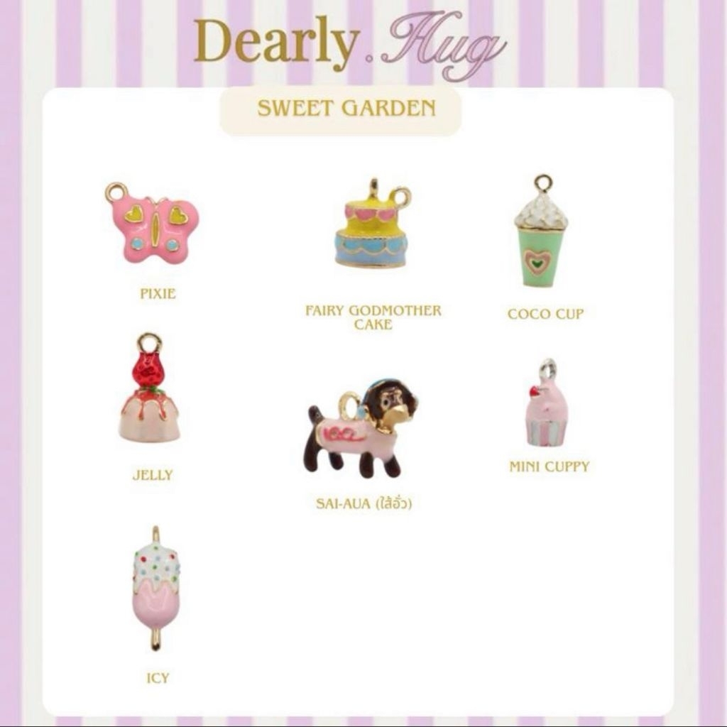 Dearly.Hug- Sweet Garden Collection สำหรับตกแต่งเครื่องประดับ วัสดุโลหะผสม