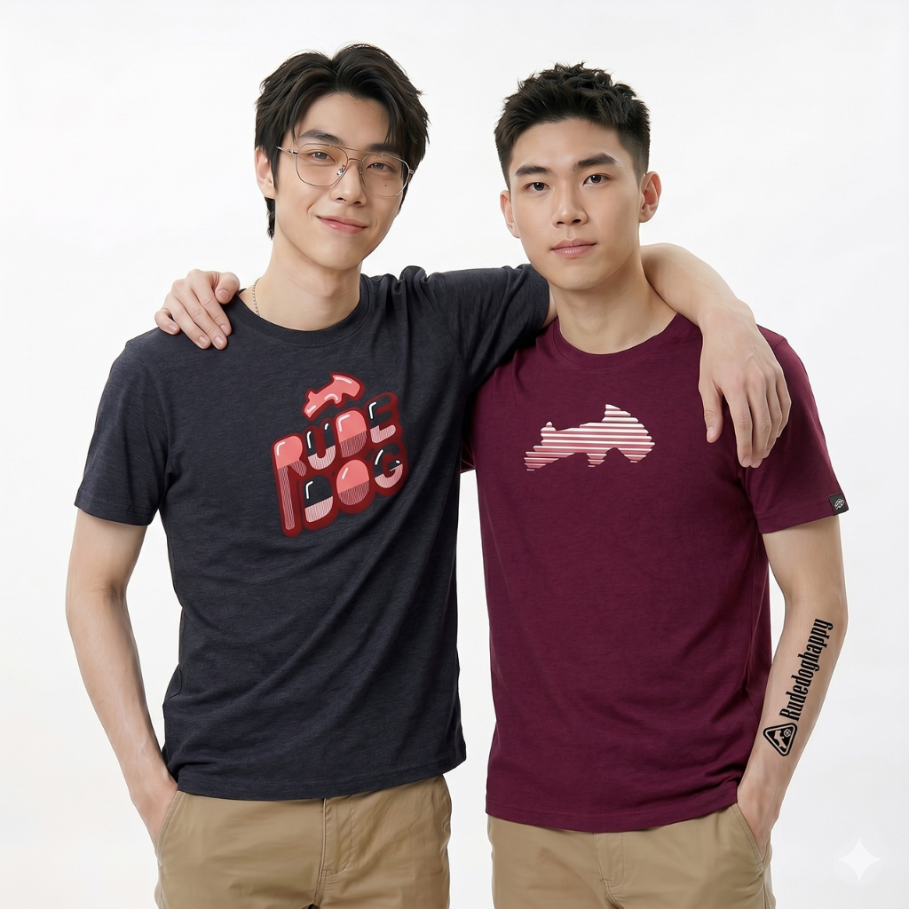 Rudedog เสื้อยืดรุ่น Dimention-PopGo ของแท้100%