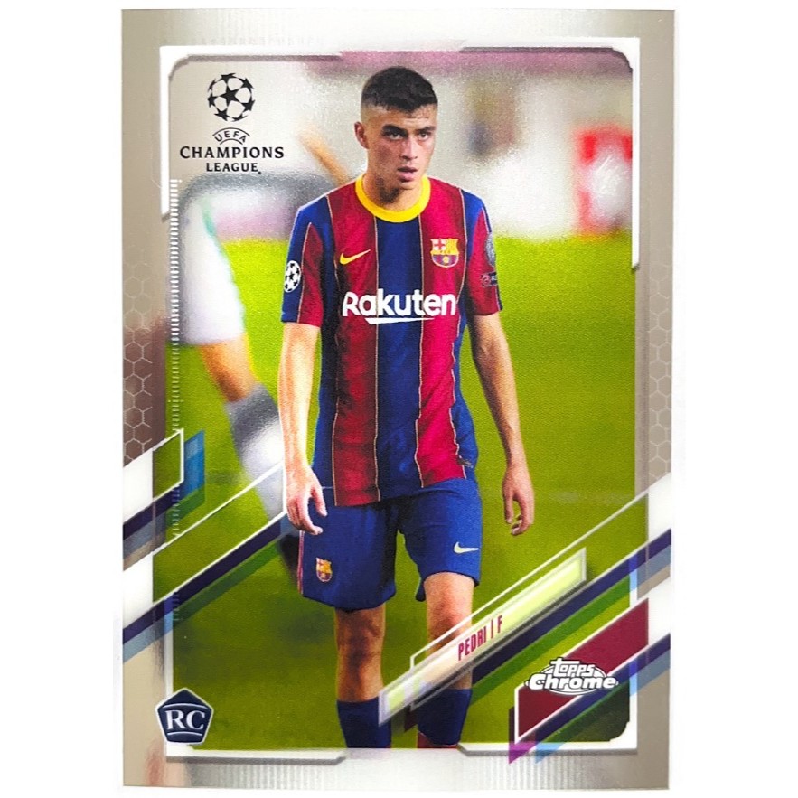 การ์ดฟุตบอลรวม นักเตะRC (Rookie Card) จากกล่อง 2021 Topps Chrome UCL ของแท้ 100% (Pedri , Doku ,etc)