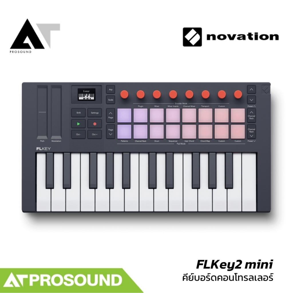 Novation FLKey2 Mini คีย์บอร์ดคอนโทรลเลอร์ MIDI 25 คีย์ สำหรับ FL Studio AT Prosound