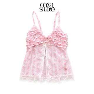 Dollys Pastel Top เสื้อสายเดี่ยวแต่งลูกไม้แหวกหน้า GELLA