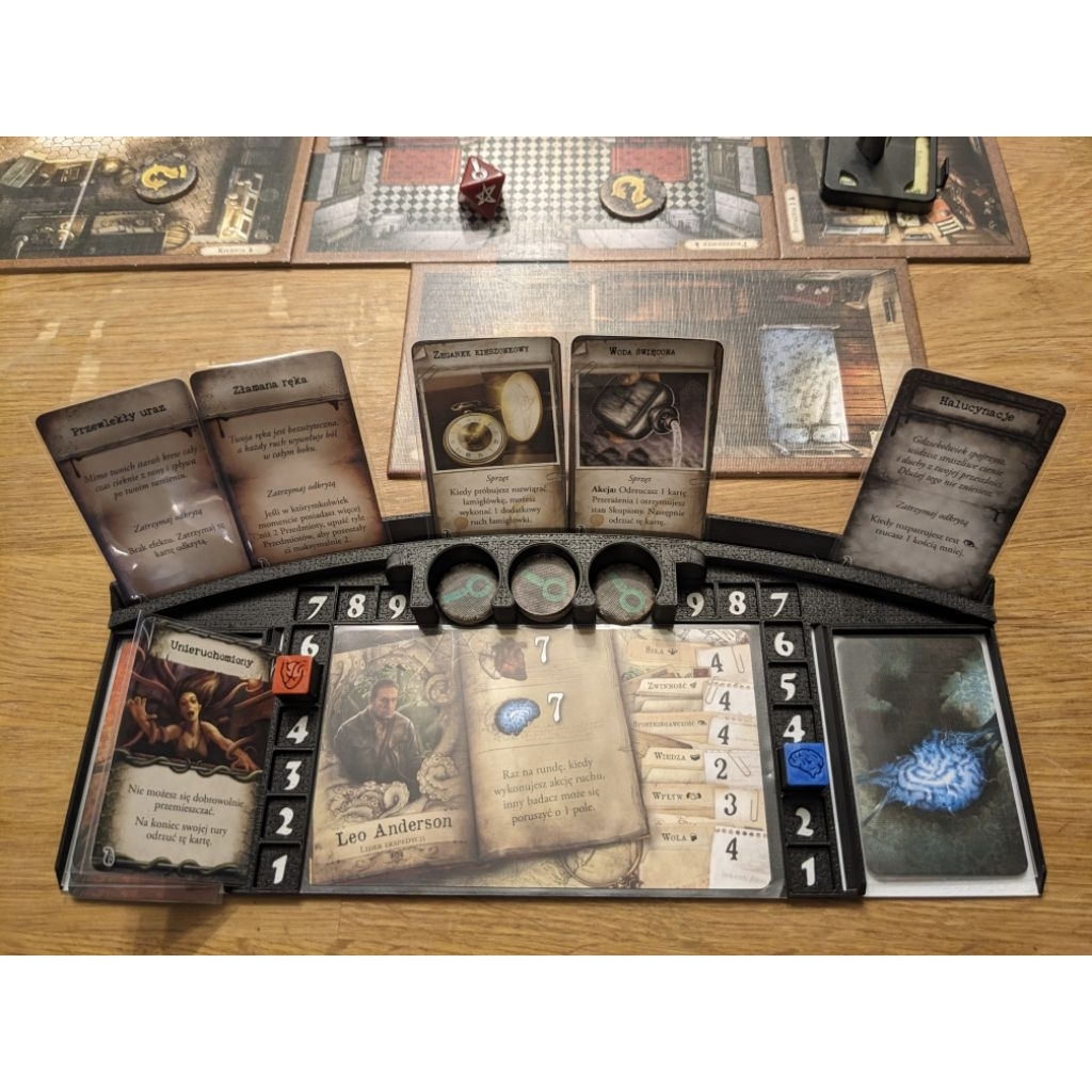 ​🏛️ [Premium] Mansions of Madness Player Board Dashboard Organizer บอร์ดผู้เล่น (วัสดุ PETG แท้) (ไม
