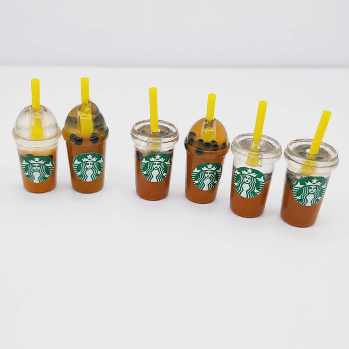 ่j090gแก้วกาแฟไข่มุกมีหลอดของเล่นจิ๋วจำลองแพ็คละ6่ชิ้น