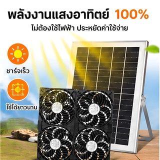 พัดลม 4 ตัว พัดลมดูดอากาศโซล่าเซลล์ ทนต่ออุณหภูมิสูงทนต่อกันกร่อนแรงดูดดี พัดลมระบายอากาศ พัดลมดูดอากาศ กำลังไฟสูง