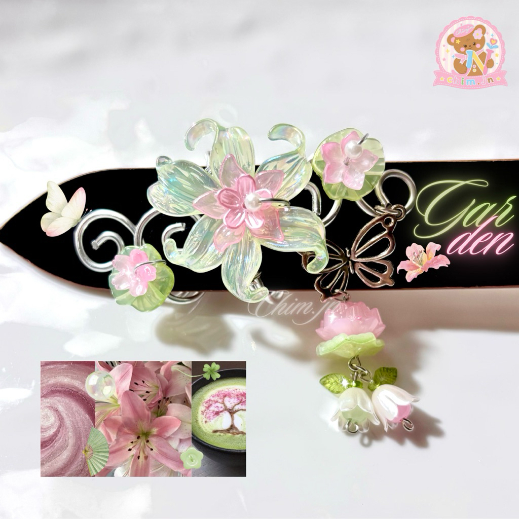 New! สายรัดเข็มขัดนักเรียนลวดดัด Lily Garden Collection🎨🌿 (จัดส่ง 1-3 วัน)