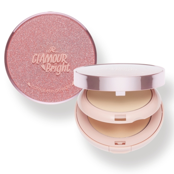 แป้งพัฟผสมรองพื้นแบบ 2 ชั้น AR Glamour Bright Complete Powder  AR (Aron) ขนาด 26 กรัม