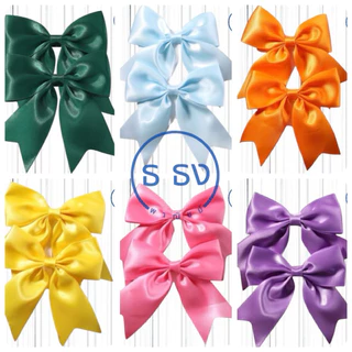 กิ๊บโบว์ติดผมไปโรงเรียน ขนาด 3.5 นิ้ว 1 คู่ 2 ชิ้น ส่งจากไทย