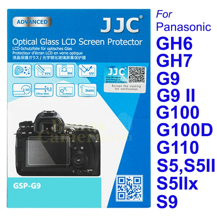 GSP-G9 กระจกกันรอยจอ Panasonic GH6,GH7,G9,G9 II,G100,G100D,G110,S5,S5 II,S5 IIx,S9 LCD Screen Protec