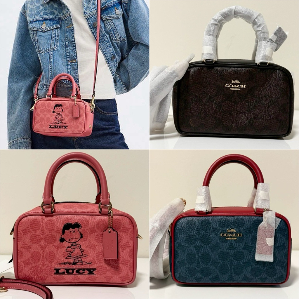 🌟พร้อมส่ง🌟ของแท้💯จากอเมริกา🇺🇸 SATCHEL CROSSBODY IN SIGNATURE CANVAS CW197 CBJ62
