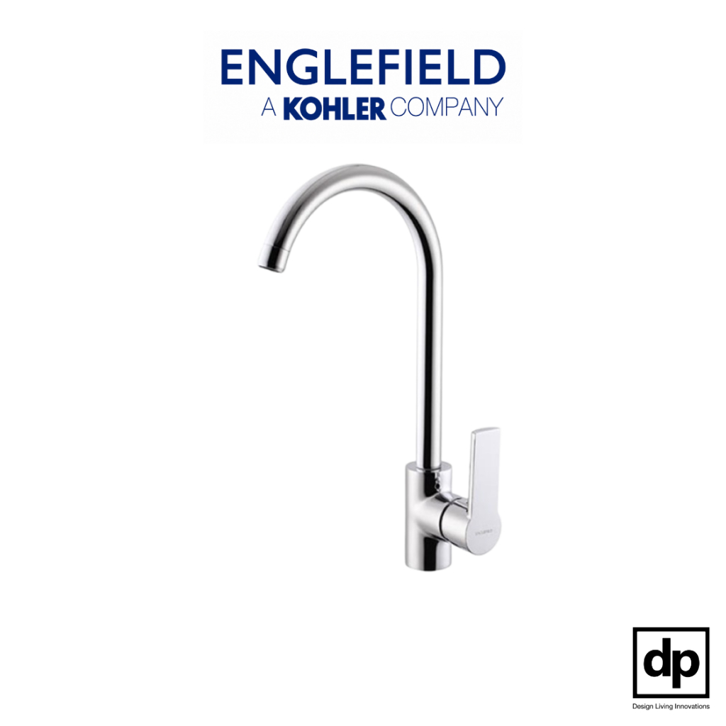 ENGLEFIELD ก๊อกเดี่ยวอ่างล้างจานแบบก้านโยก รุ่น Ovia สีโครเมียม รุ่น K-98085X-4-CP ของแท้