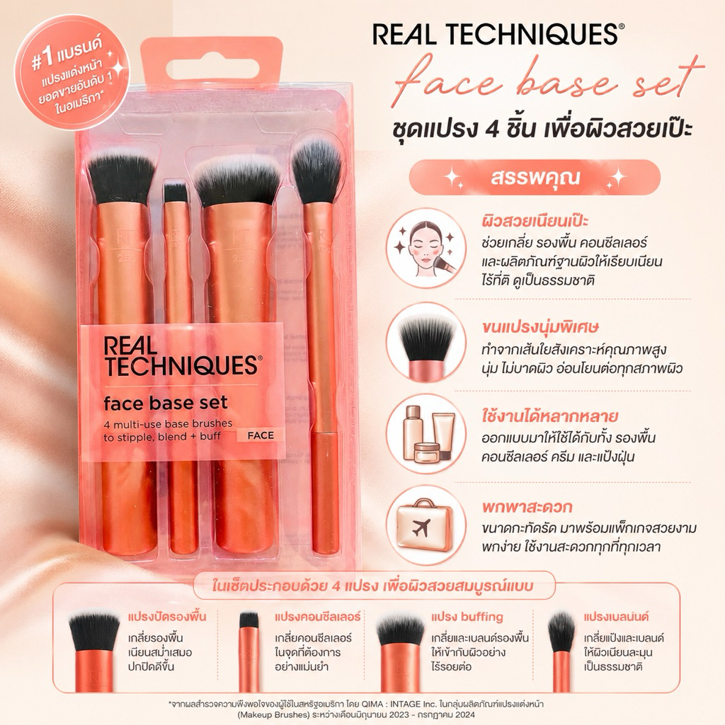 เซ็ตแปรง Real Techniques Face Base Set