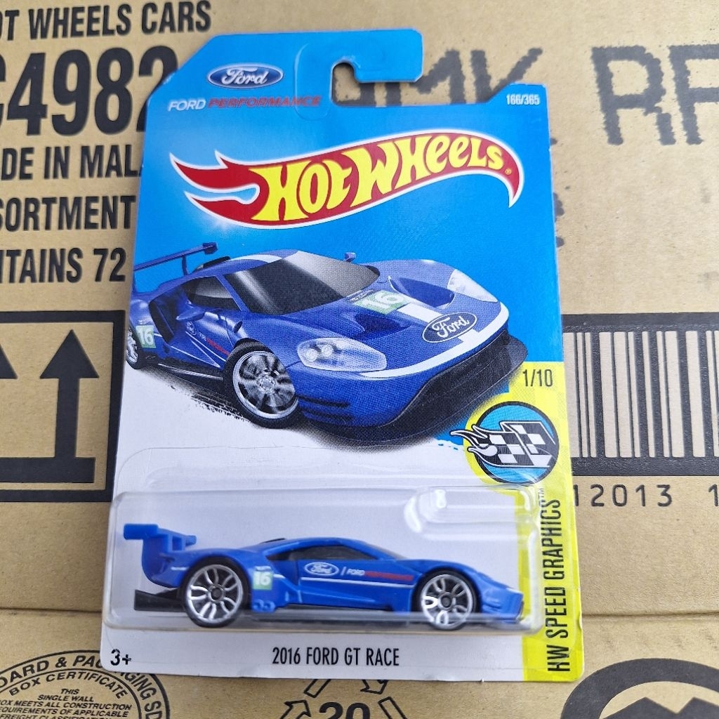 รถเหล็ก Hotwheels 2016 FORD GT RACE 166/365 (kg38)