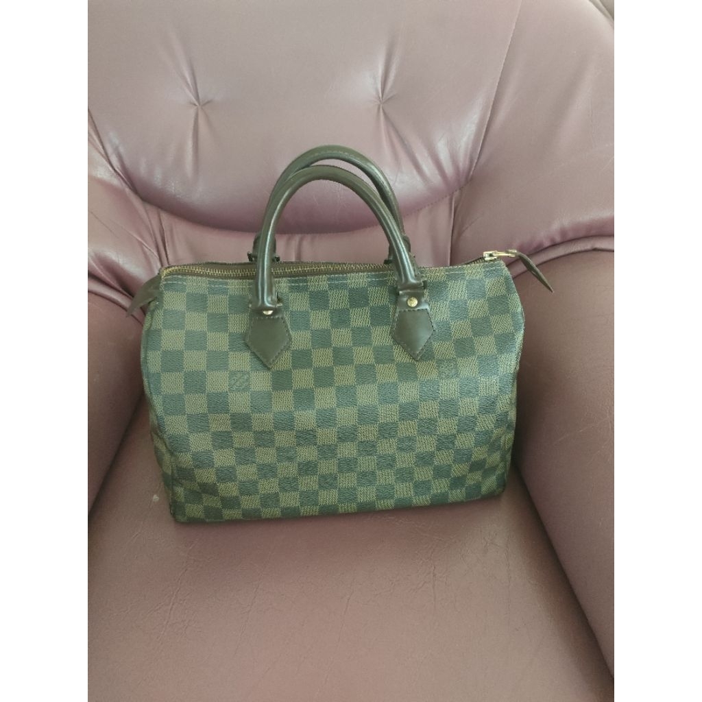 กระเป๋า louis vuitton Speedy ลายตาราง Damier Ebene ขนาด 30 นิ้ว.ของแท้มือสองสภาพดี