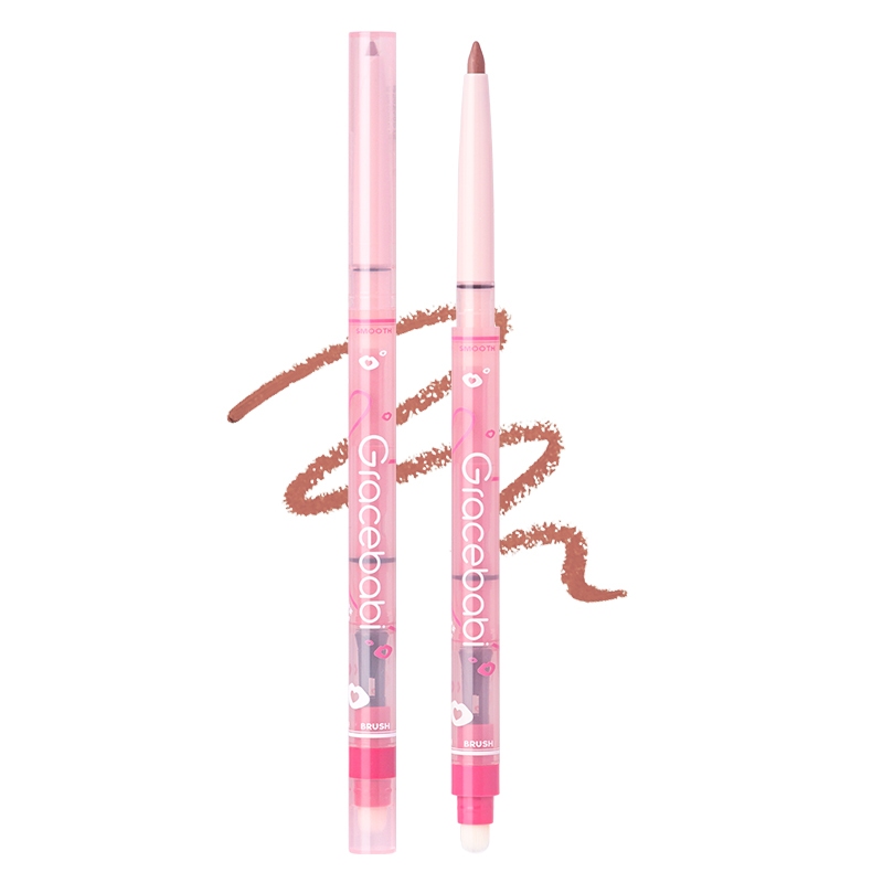 Gracebabi - Matte Lip Liner ดินสอเขียนขอบปากเนื้อแมตต์ 2in1 วาดพร้อมเบลนด์ มีให้เลือก 2 สี รูปที่ 6
