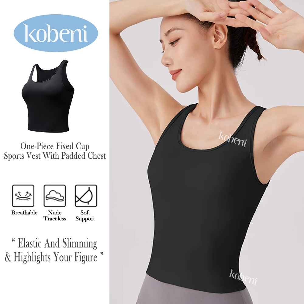 ⭐KOBENI⭐เสื้อกล้ามผู้หญิง สปอร์ตบราโยคะผู้หญิง มาพร้อมฟองน้ำในตัว นุ่มจังเล้ยยย TankTop ทรงสวยใส่สบายมาก
