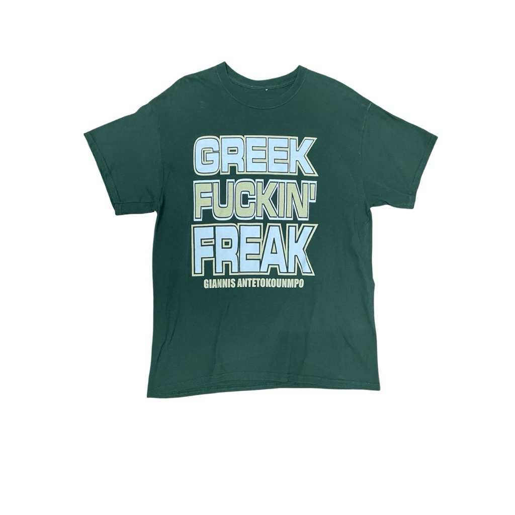 เสื้อยืดวินเทจ GIANNIS ANTETOKOUNMPO โทนสีเขียว