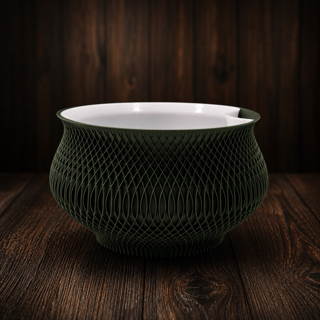 กระถางต้นไม้ Modern Minimal 3D | Self-Watering | แต่งบ้าน แต่งโต๊ะทำงาน | Woven Design