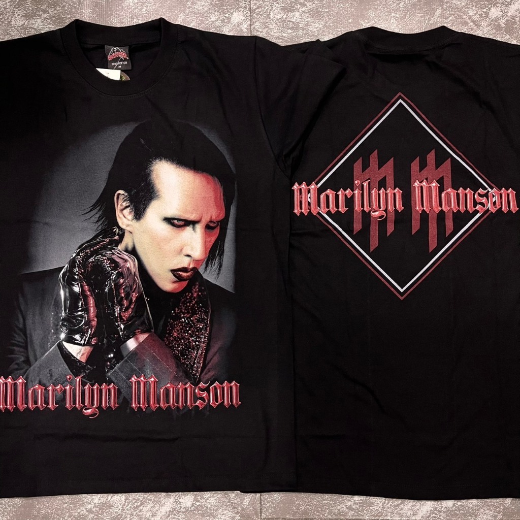 เสื้อยืดMarilynManson(ป้ายRocktee เรืองแสง) ผ้าCotton100