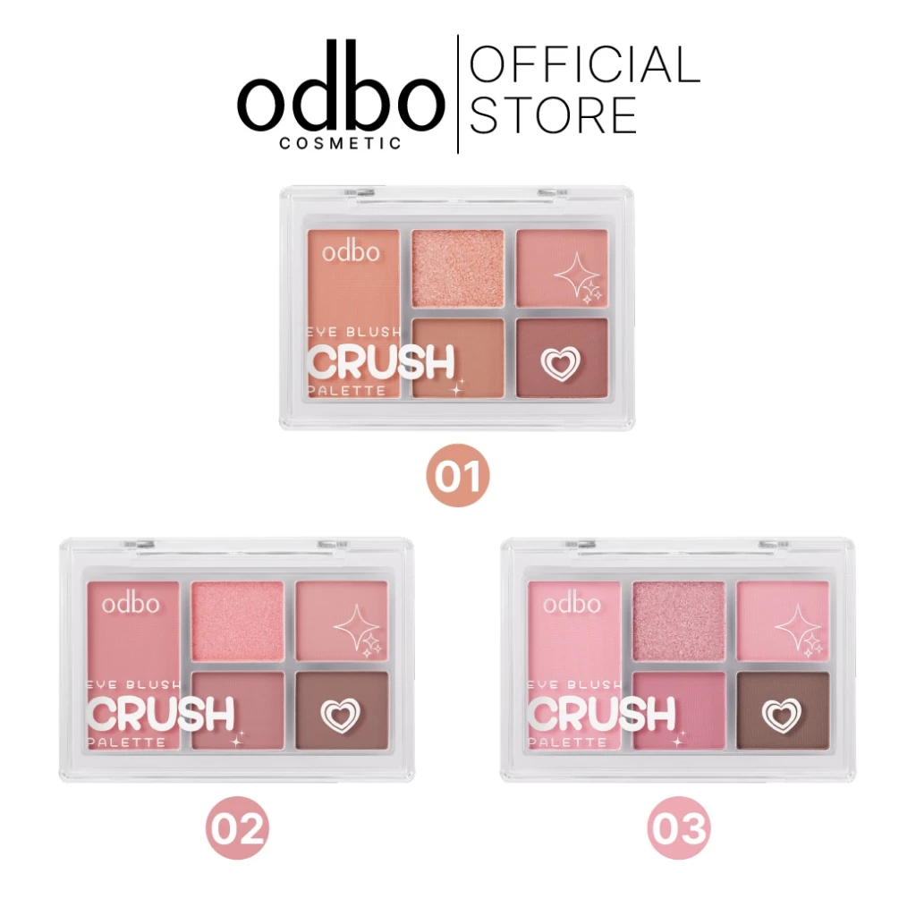 ODBO EYE BLUSH CRUSH PALETTE ODS04 #พาเลททูอินวัน อายแชโดว์+บลัช