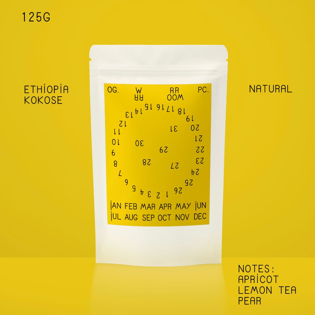 Wonderroom - เมล็ดกาแฟคั่วอ่อน Ethiopia Kokose (N) (Light Roast)