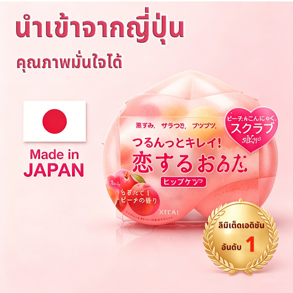 [สบู่ก้นเนียน!]🇯🇵!Pelican Hip Care Scrub Soap 80g.สบู่ขัดกันขาว ขัดกันลาย พีลิแคน ฮิป แคร์ สครัป สบู่สครับก้น